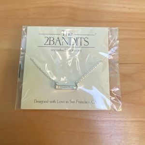*NWT* The 2 Bandits Silver Rectangle Necklace